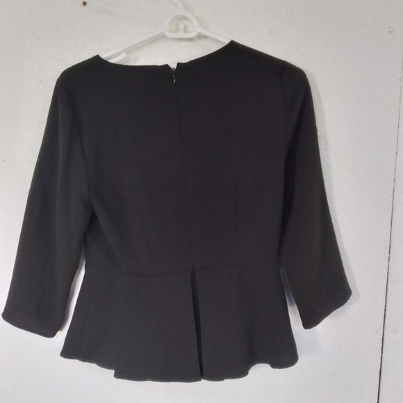 Black peplum top by Cece, size 4 - Picture 7 of 8